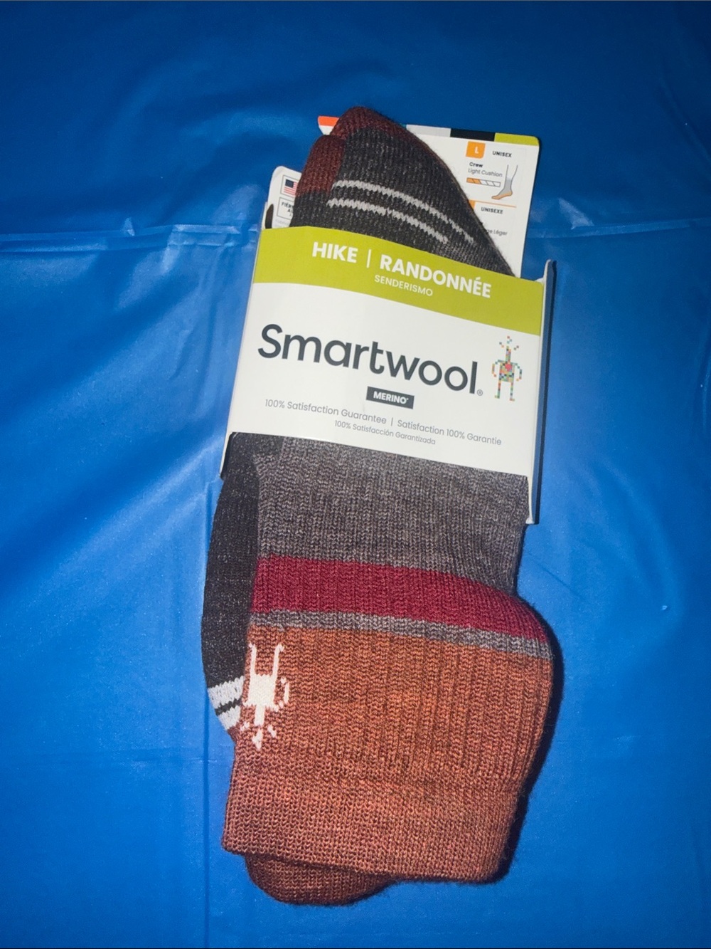 Unisex Smartwool Hike Light Cushion Crew Socks Size L
